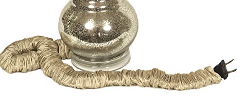 Wheat Tan Silk Lamp Cord Cover 9 ft long 100% REAL SILK