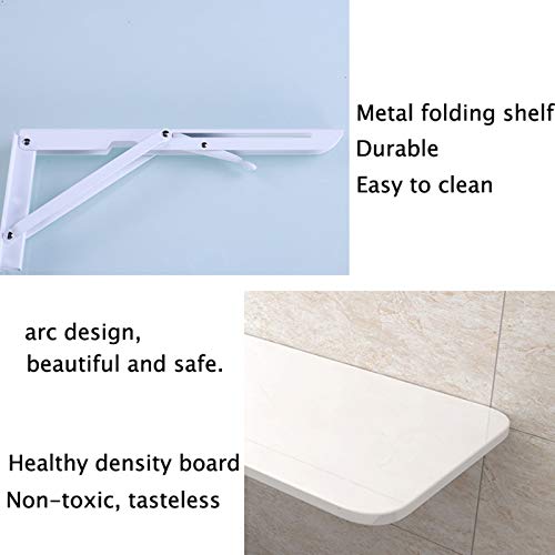 Table pliante murale blanche pour repas de cuisine et bureau à domicile - 7