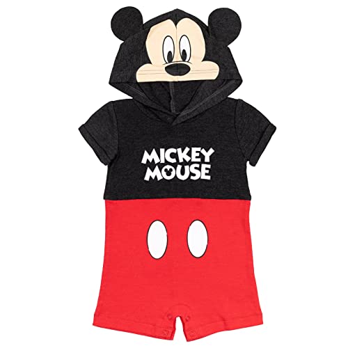 Romper Disney Mickey Mouse avec capuche pour bébé et tout-petit en coton