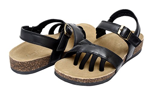Wellrox Women's Santa Fee-Maddie Black Casual Sandal 7
