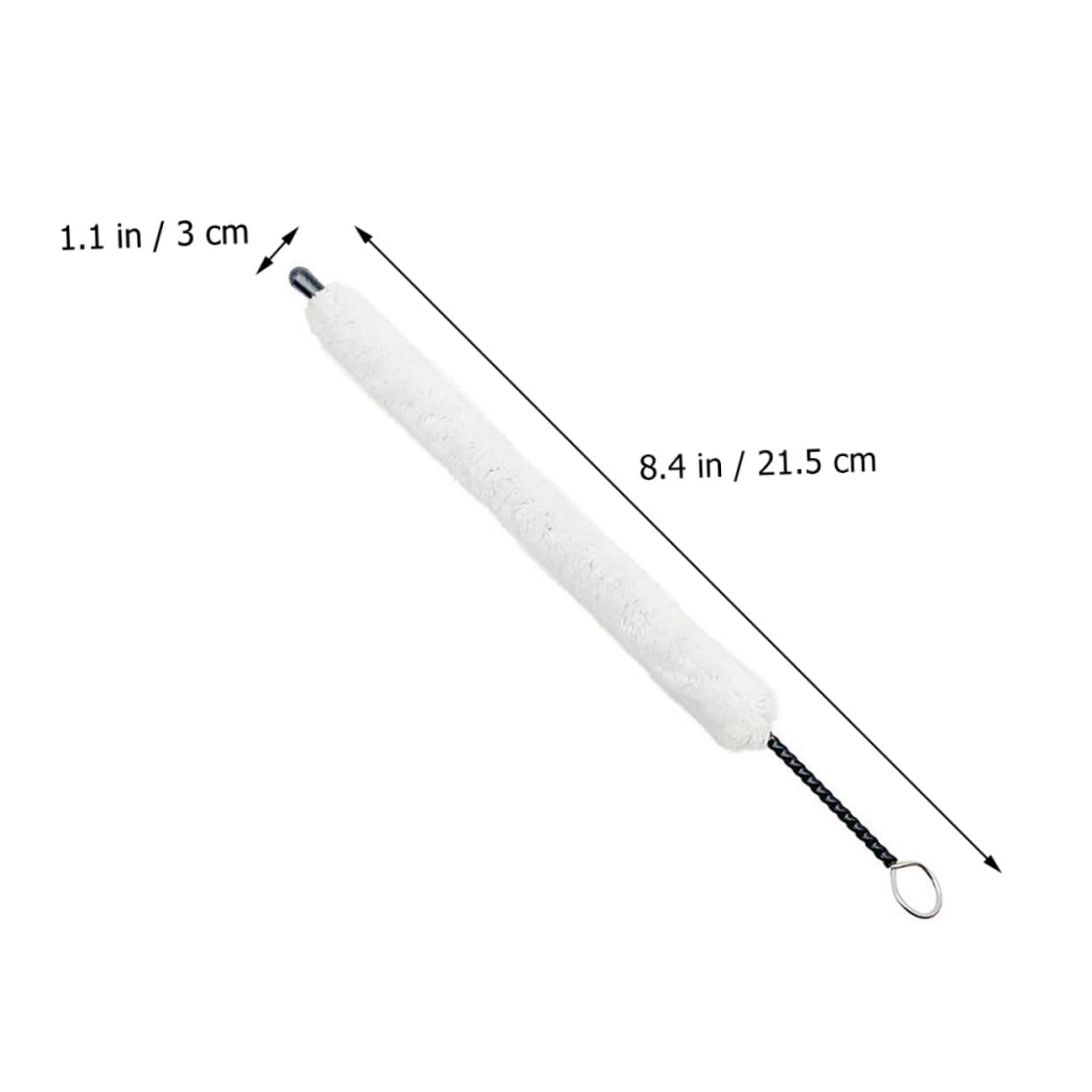 TOGEVAL Flute Swab Cleaner Kit Flute Cleaning Brush Flute Tone Hole Cleaner Flute Cleaning Cloth and Rod Water Washable Flute Cotton Brush