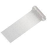 Healifty Brochetas de Barbacoa de Acero Inoxidable Reforzado, 30 Piezas, 20 Cm, Reutilizables para Parrilla y Camping, Palitos para Asar Diseño Seguro y Bordes Lisos para Uso al Aire Libre