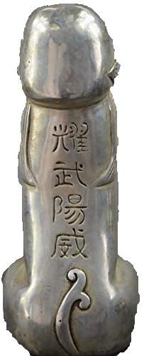 ZHIBO Chinese Tibet silver carved guard Foo Dogs Lion statues