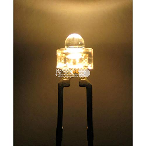 Produktbild von 50 LEDs 1,8 Mm Warmweiß – Wasserklar, Bedrahtet, Top-Qualität – Für Modellbau & Beleuchtung (world-trading-net)