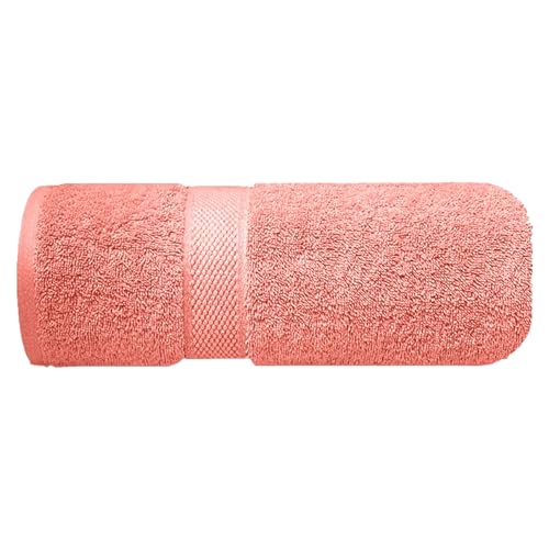 Image of Sulfar 100% Terry Ring Spun Cotton Face Towel - Quick-Dry, Highly Absorbent (480 GSM) (30 x 30 Cm) Coral Pink (Pack of 1)