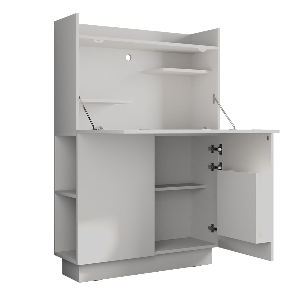 Vicco Scrivania Alena, Bianco, 85 x 27 cm | adatto per lavorare in modo salvaspazio e per un'organizzazione ordinata