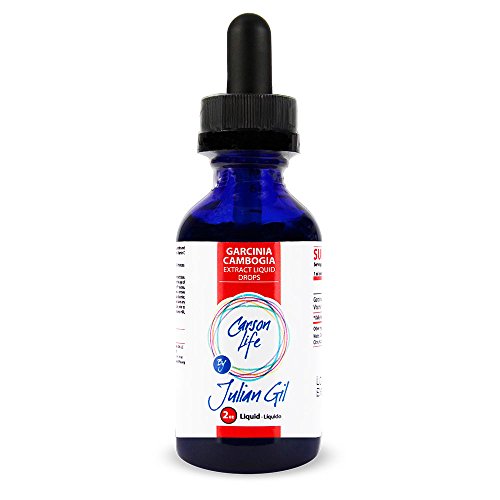 CARSON LIFE Garcinia Cambogia Extract Drops by Julian Gil - 2 Oz - Weight Loss, Carb Blocker Product - Burn Fat and Slim Your Body – Promote Healthy Digestion - Supplement Made in The USA CARSON LIFE Garcinia Cambogia Extract Drops by Julian Gil - 2 Oz - Weight Loss, Carb Blocker Product - Burn Fat and Slim Your Body – Promote Healthy Digestion - Supplement Made in The USA