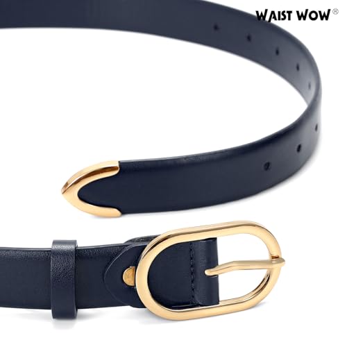 Women Belt for Jeans Pants Ladies Leather Belt Fashion Waist Belt Dress with Gold Buckle3