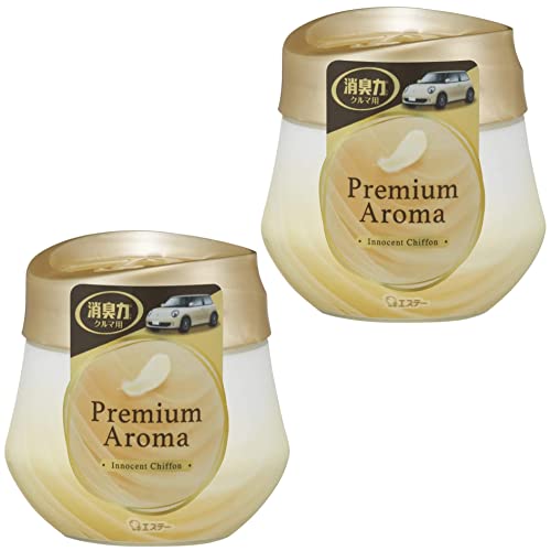 クルマの消臭力 プレミアムアロマ 車用 置き型 イノセントシフォン 90g×2個 ゲルタイプ 車 消臭剤 消臭 芳香剤