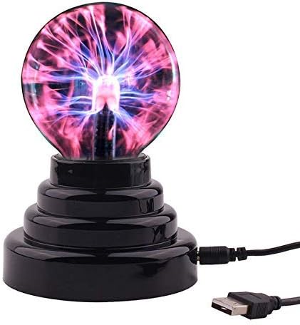 ZCN-CN Plasma Globe Light,Contact Sensitive Lights USB Globe Sphere Ball Scientific Toy Magic Crystal Light Lamp for Home world Floating Glob