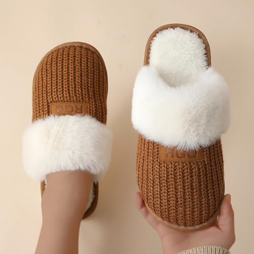 Image of DRUNKEN Slippers For Women Winter Sandals Casual Flats Home Footwear Man Girls Sliders Flip Flops Chappals Ladies Clogs Sleeper Slides Stylish Ortho Soft