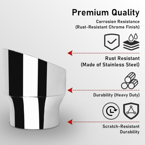 Image of MuHize Exhaust Tip 3 inch Inlet, 4 inch Outlet 5 inch Length Performance Exhaust Tips