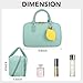 Travel Makeup Bag for Women Fashion Large Capacity Pouch Open Flat Cosmetic Portable Organizer Waterproof Large Opening Storage Toiletry Bags Vertical Free-Standing Brush Holder for Easy Access Blue