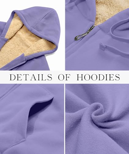 Image of SWISSWELL Hoodies for Women Winter Fleece Sweatshirt - Full Zip Up Thick Sherpa Lined Hooded Jacket