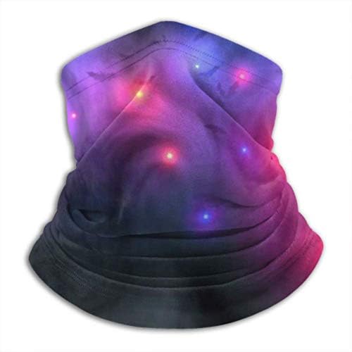 HJHJJ Fleece Neck Warmer, multifuncional Halloween Scary Vector Dark Background Magic Scarf, una