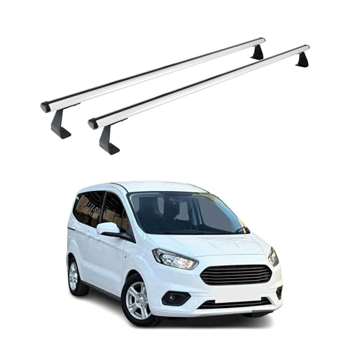 Barres de toit Ford Transit Courier 2014-2023 OMAC galerie alu argent 2 pièces utilitaire