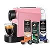 Tchibo Cafissimo „Pure plus“ Kaffeemaschine Kapselmaschine inkl. 30 Kapseln für Caffè Crema, Espresso und Kaffee | 0,8l | 1250 Watt | 11,9 x 33,7 x 24 cm | Cherry Blossom