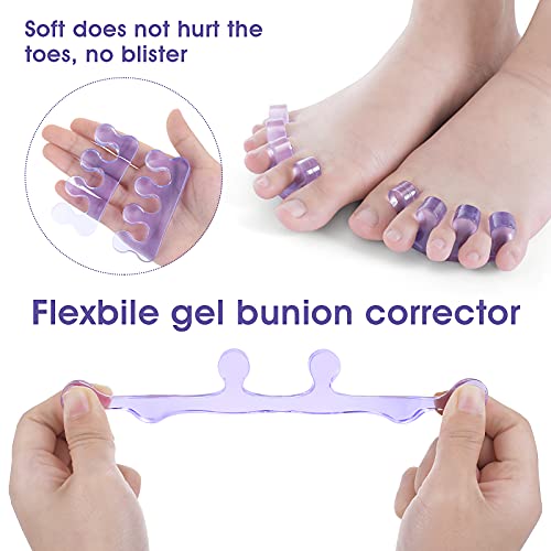 Molain 4Pcs Toe Separators Pedicure,Pedicure Toe Separators,Repeatable Washable Toenail Dividers,Toe Separators for Nail Polish Application - Image 4