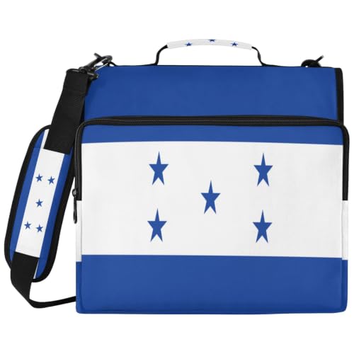 Sac classeur zippé drapeau Honduras pour transporter vos cours et PC 14 pouces