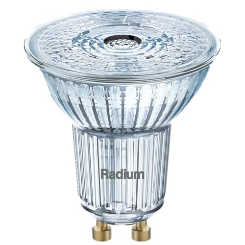 Radium Lámpara reflectora LED ESSENCE PAR16 80 840/WFL, GU10, 6,9 W, 4000 K, 575 lm, 880 cd, 36°, conmutable