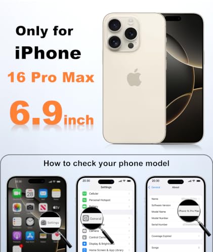 Image of FNTCASE for iPhone 16 Pro-Max Case: Translucent Off White Fit for MagSafe