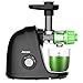 Juicer Machines, Jocuu Slow Masticating Juicer Easy to Clean, Cold Press Juicer with 2-Speed Modes, Juicer with Quiet Motor & Reverse Function, with Brush & Recipes, for Vegetables & Fruits, Black