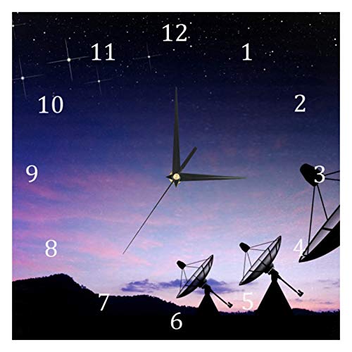 Wanduhren Sternenhimmel Satellitenschüssel batteriebetriebene Zahlenuhr für Schlafzimmer Wohnzimmer Küche Büro Home Decor leise & nicht