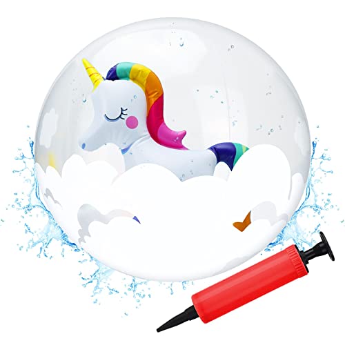 Pelota de Playa Hinchable, Pelota de Playa para Niños con Bomba de Globo, Pelota de Playa 3D,...