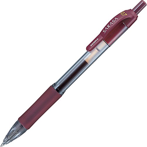 Bolígrafo Zebra Gel Retráctil Punto Medio 0.7mm Caoba miniatura 1