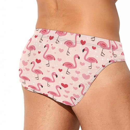Cute Flamingo Novelty Men's Swimming Brief Swimwear Pants Trunks Beach Shorts Underwear3