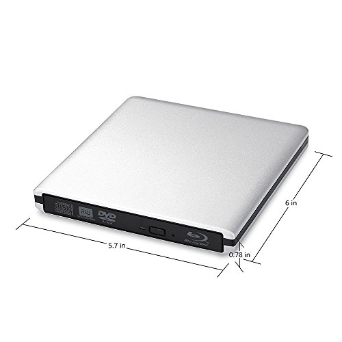 External DVD Drive USB3.0, Plug and Play Portable DVD Rewriter Burner, Slim, High Speed Data Transfer, Optical Drive CD/DVD-RW Superdrive for Laptop PC Support Windows/ Vista/7/8.1/10, Mac OSX