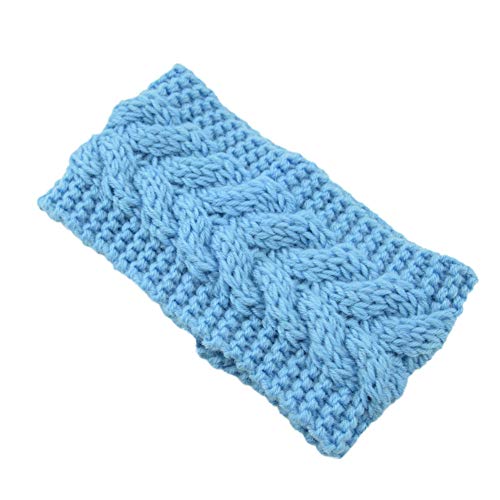 LeJulyeekay Chunky Knit Headband Crochet Headbands Hair Band Winter Ear Warmer for Women Hat Light Blue