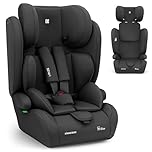 KikkaBoo Seggiolino Auto 9-36 kg i-PASS, Gruppo 1/2/3, Da 15 Mesi a 12 Anni, i-Size 76-150 cm, Poggiatesta Regolabile 13 Posizioni, Nero