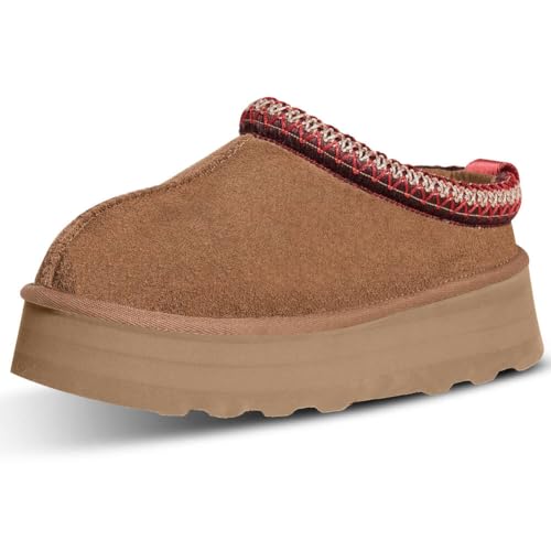 Image of Platform Slippers Mini Boots for Women Fleece Lined Snow Boots Anti-Slip Snow Platform Slippers for Women Winter Outdoor