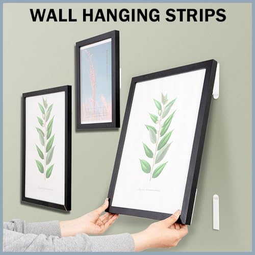 Image of 24 Pairs Large Picture Hanging Strips Heavy Duty Sticky Picture Hangers Damage Free No Tools Wall Hanging Strips for Decor Art Mirror