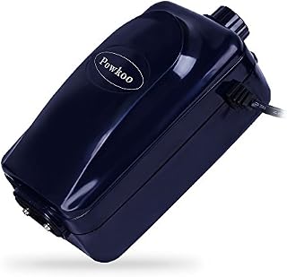 Powkoo Ultra Quiet High Efficient Adjustable Aquarium Air Pump 12W 2 x 270L/H Fish Tank Oxygen Air Pump 2 Outlets (2 Outlet)