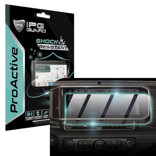 IPG ProActive Made for Jeep 2024-2025 Wrangler JL Gladiator 12.3 Inch Display 9H Hardness Screen Protector Nano Ceramic Film Ultra Responsive High Clarity for Wrangler12.3 by IPG - Used condition - US$21.86