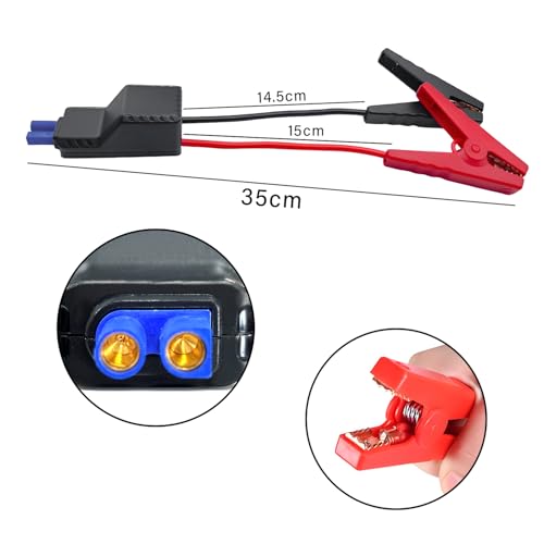 YETOR 10AWG EC5 Jump Starter Cable,Smart Alligator Clip Clamp to EC5 Jump Starter Replacement Cables Emergency Car Jump Starter Booster for Vehicle, SUV, Truck, RV. - Thumbnail 3