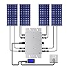 Solar Micro Grid Tie Inverter, WVC-1200W MPPT Grid Tie Pure Sine Wave Dc to Ac Solar Grid Tie Micro Inverter Solar & Wind Power Inverter with AC Data Monitoring Display LCD Screen