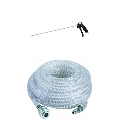Pistolet long de soufflage compresseur avec tuyau PVC 15m et raccord rapide 8 bar