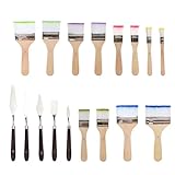 【Contenu Du Produit】 Vous Recevrez 12 Pinceaux Aquarelles Et 5 Grattoirs. La Taille Du Pinceau Aquarelle Est De 12 À 17, 5 Cm, Les Couleurs Sont Blanches Et Colorées; La Taille De La Spatule Est De 17 À 22, 8 Cm, Les Couleurs Sont En Acier, Ce Qui Convient À La Diffusion Et À La Peinture Des Pigments.