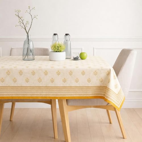 Image of STITCHNEST 'Tavola Luxe Series' Dining Table Cover 54x78 Inches | 4 Seater - 6 Seater Rectangular Dining Table Cover | Premium Fabric, Washable & Colour Fast