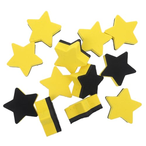 OSALADI 20 Piezas Borrador De Pentagrama Borradores Secos Suministros De Aula Borrador De Pizarra Borradores De Pizarra Blanca Accesorios De Pizarra Tela De Fieltro Yellow