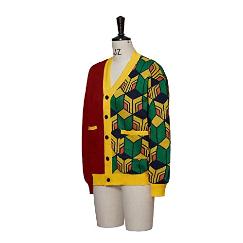 MyheroCos Anime Demon Tomioka Giyuu Costume - Cardigan Sweater & Knitted Jacket Coat3