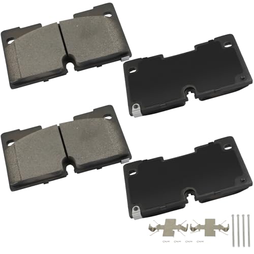 Image of cciyu D2173 Front Ceramic Disc Brake Pads Kit For Cadillac Escalade 21-24,For Chevrolet Silverado 1500 19-24 /Silverado 1500 LTD 22 /Suburban 21-24 /Tahoe 21-24,For GMC Sierra 1500 19-24 /Yukon 21-22