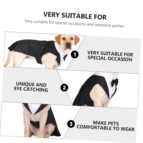 Disfraz formal de esmoquin para perro talla L miniatura 3