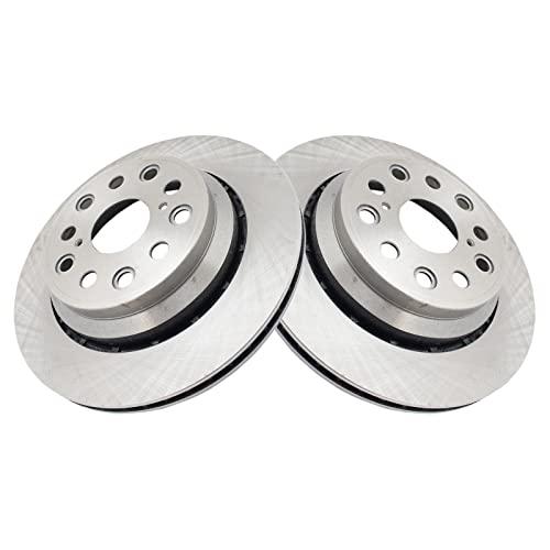 Image of TRQ Rear Ceramic Brake Pad and Rotor Set | For 07-08 Lexus LS460 09-13 RWD 14-17 L 14-17 Base Model