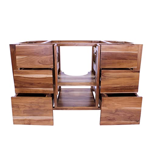 Ecodecors 100% Solid Teak Bathroom Vanity With Soft Close Doors And Drawers, Cabinet, Dresser, Chest Of Drawers, 48X21.25X32, St-Bt-48-1 #TOP5