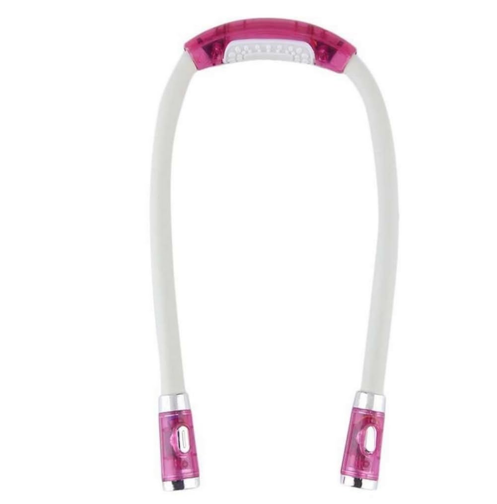 ausuky Portable Hug Light Hands Free LED Flexible Light Over Neck Book Reading Lamp (Pink)
