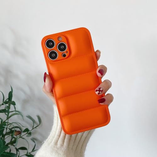 Coque iPhone 14 Pro silicone orange housse de protection iPhone 13 12 11
